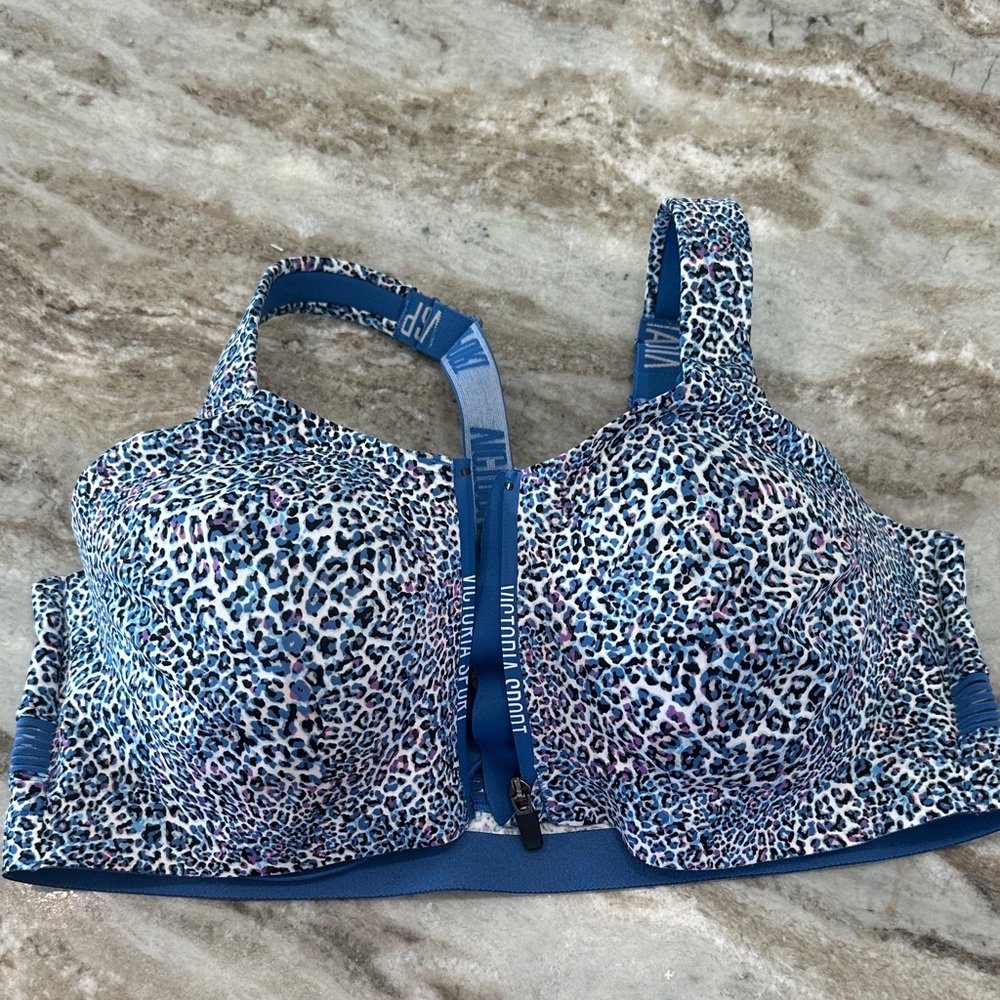 PINK Victoria's Secret Blue Leopard Bra